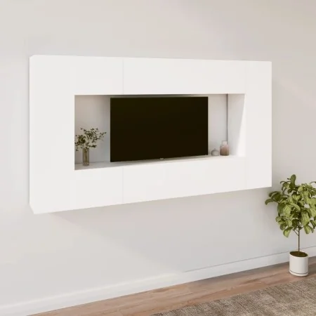 Set de muebles para TV 8 piezas madera contrachapada blanco de , Muebles TV - Ref: Foro24-3114286, Precio: 331,12 €, Descuent...