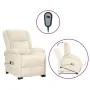 Sillón de masaje elevable terciopelo color crema | Foro24.es | Tu tienda online para hogar, jardín y más Foro24.es