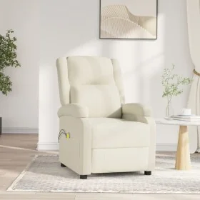 Sillón de masaje eléctrico terciopelo color crema