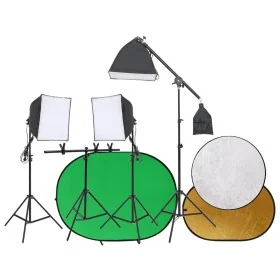 Kit de estudio fotográfico con luces, fondo y