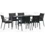 Juego comedor jardín 7 piezas y cojines ratán sintético y acero by , Garden sets - Ref: Foro24-3186976, Price: 585,92 €, Disc...