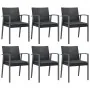 Juego comedor jardín 7 piezas y cojines ratán sintético y acero by , Garden sets - Ref: Foro24-3186976, Price: 585,92 €, Disc...