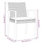 Juego comedor jardín 7 piezas y cojines ratán sintético y acero by , Garden sets - Ref: Foro24-3186976, Price: 585,92 €, Disc...