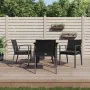 Juego comedor jardín 5 piezas y cojines ratán sintético y acero by , Garden sets - Ref: Foro24-3186988, Price: 378,62 €, Disc...