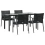 Juego comedor jardín 5 piezas y cojines ratán sintético y acero by , Garden sets - Ref: Foro24-3186995, Price: 435,75 €, Disc...