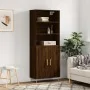 Aparador alto madera contrachapada marrón roble 69,5x34x180 cm by , Sideboards - Ref: Foro24-3189244, Price: 144,61 €, Discou...