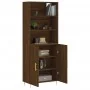 Aparador alto madera contrachapada marrón roble 69,5x34x180 cm by , Sideboards - Ref: Foro24-3189244, Price: 144,61 €, Discou...