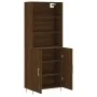 Aparador alto madera contrachapada marrón roble 69,5x34x180 cm by , Sideboards - Ref: Foro24-3189244, Price: 144,61 €, Discou...