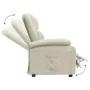 Sillón reclinable terciopelo blanco crema by , Armchairs - Ref: Foro24-342408, Price: 184,26 €, Discount: -5%%