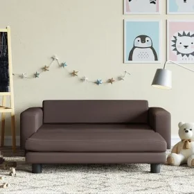 Sofá para niños y reposapiés cuero sintético