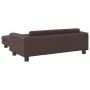 Sofá para niños y reposapiés cuero sintético marrón 100x50x30cm | Foro24.es | Tu tienda online para hogar, jardín y más Foro24.es