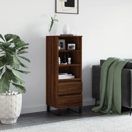 Aparador alto madera contrachapada roble marrón 40x36x110 cm | Foro24.es | Tu tienda online para hogar, jardín y más Foro24.es