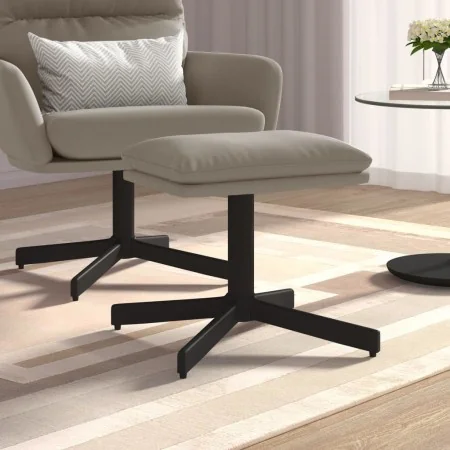 Reposapiés de terciopelo gris claro 60x60x36 cm by , Ottomans - Ref: Foro24-341626, Price: 39,22 €, Discount: %