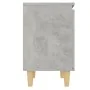 Mesita de noche patas madera maciza gris hormigón 40x30x50 cm | Foro24.es | Tu tienda online para hogar, jardín y más Foro24.es