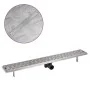 Desagüe de ducha lineal acero inoxidable 930x140 mm de , Desagües - Ref: Foro24-142181, Precio: 58,69 €, Descuento: -5%%
