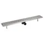 Desagüe de ducha lineal acero inoxidable 930x140 mm de , Desagües - Ref: Foro24-142181, Precio: 58,69 €, Descuento: -5%%