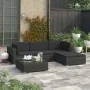 Set de muebles de jardín 5 pzas y cojines ratán sintético negro | Foro24.es | Tu tienda online para hogar, jardín y más Foro24.es