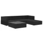 Set de muebles de jardín 5 pzas y cojines ratán sintético negro | Foro24.es | Tu tienda online para hogar, jardín y más Foro24.es