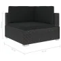 Set de muebles de jardín 5 pzas y cojines ratán sintético negro | Foro24.es | Tu tienda online para hogar, jardín y más Foro24.es
