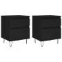 Mesitas de noche 2 uds madera de ingeniería negro 40x35x50 cm de , Mesitas de noche - Ref: Foro24-830671, Precio: 90,42 €, De...