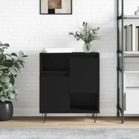 Aparador de madera contrachapada negro 60x35x70 cm de , Aparadores - Ref: Foro24-831189, Precio: 72,16 €, Descuento: -5%%