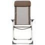 Sillas de camping plegables 4 unidades aluminio marrón by , camping furniture - Ref: Foro24-44311, Price: 203,32 €, Discount: %