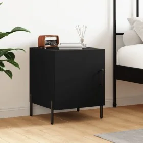 Mesita de noche madera de ingeniería negro 40x40x50 cm de , Mesitas de noche - Ref: Foro24-827582, Precio: 46,91 €, Descuento...