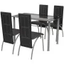 Conjunto de comedor de cinco piezas negro | Foro24.es | Tu tienda online para hogar, jardín y más Foro24.es