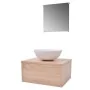 Conjunto de muebles de baño con lavabo y grifo 4 piezas beige by , Bathroom furniture - Ref: Foro24-273686, Price: 155,55 €, ...