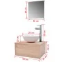 Conjunto de muebles de baño con lavabo y grifo 4 piezas beige by , Bathroom furniture - Ref: Foro24-273686, Price: 155,55 €, ...