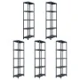Estantería de plástico 5 unidades 125 kg 60x30x180 cm negro by , Industrial shelving - Ref: Foro24-276258, Price: 226,03 €, D...