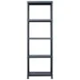 Estantería de plástico 5 unidades 125 kg 60x30x180 cm negro by , Industrial shelving - Ref: Foro24-276258, Price: 226,03 €, D...