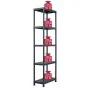Estantería de plástico 5 unidades 125 kg 60x30x180 cm negro by , Industrial shelving - Ref: Foro24-276258, Price: 226,03 €, D...