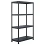 Estantería de plástico 2 unidades 60x30x138 cm negro by , Industrial shelving - Ref: Foro24-276251, Price: 75,84 €, Discount: %