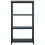 Estantería de plástico 2 unidades 60x30x138 cm negro by , Industrial shelving - Ref: Foro24-276251, Price: 75,84 €, Discount: %