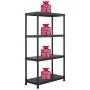 Estantería de plástico 2 unidades 60x30x138 cm negro by , Industrial shelving - Ref: Foro24-276251, Price: 75,84 €, Discount: %