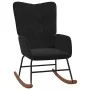 Silla mecedora de terciopelo negro by , Rocking chairs - Ref: Foro24-327749, Price: 109,87 €, Discount: %