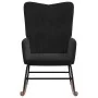 Silla mecedora de terciopelo negro by , Rocking chairs - Ref: Foro24-327749, Price: 109,87 €, Discount: %