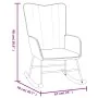 Silla mecedora de terciopelo negro by , Rocking chairs - Ref: Foro24-327749, Price: 109,87 €, Discount: %