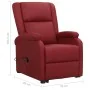 Sillón elevable cuero sintético rojo tinto | Foro24.es | Tu tienda online para hogar, jardín y más Foro24.es