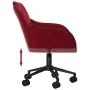 Silla de oficina giratoria de terciopelo rojo tinto | Foro24.es | Tu tienda online para hogar, jardín y más Foro24.es