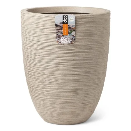 Capi Jarrón elegante bajo Waste Rib beige terrazo 46x58 cm by , Pots and planters - Ref: Foro24-445483, Price: 153,26 €, Disc...