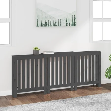 Cubierta de radiador madera maciza de pino gris 210x21x85 cm | Foro24.es | Tu tienda online para hogar, jardín y más Foro24.es