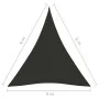 Toldo de vela triangular tela Oxford gris antracita 5x6x6 m de , Sombrillas - Ref: Foro24-135126, Precio: 49,92 €, Descuento:...