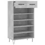 Zapatero madera de ingeniería gris hormigón 60x35x105 cm | Foro24.es | Tu tienda online para hogar, jardín y más Foro24.es