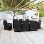 Juego de comedor de jardín 9 piezas con cojines negro von , Gartensets - Ref: Foro24-3099546, Preis: 1,00 €, Rabatt: %