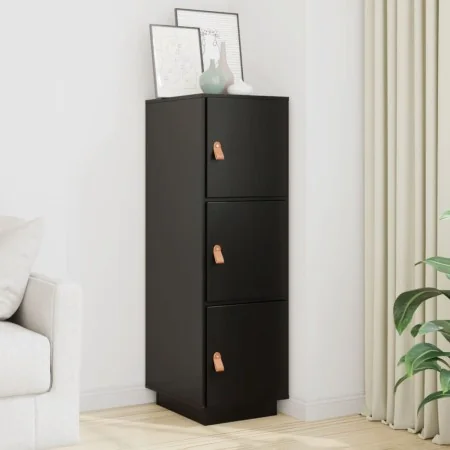 Aparador alto de madera maciza de pino negro 34x40x108,5 cm | Foro24.es | Tu tienda online para hogar, jardín y más Foro24.es