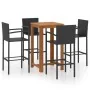 Conjunto de bar para jardín 5 piezas negro | Foro24.es | Tu tienda online para hogar, jardín y más Foro24.es