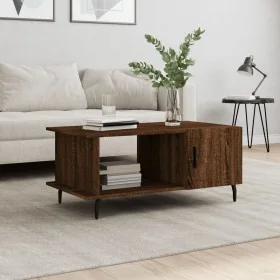 Mesa de centro madera contrachapada roble marrón