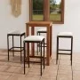 Set de bar para jardín 5 piezas y cojines ratán sintético marrón | Foro24.es | Tu tienda online para hogar, jardín y más Foro24.es